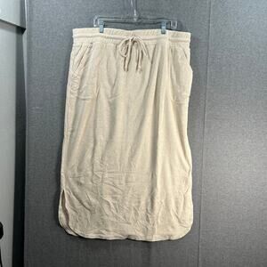 Belle Beach by Kim Gravel Poolside Terry Maxi Skirt Sand Size Extra Large